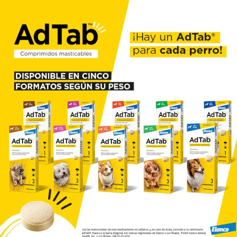 AdTab Comprimidos Masticables Antiparasitarios para perros Sale