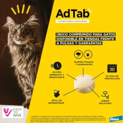 AdTab Comprimidos Masticables Antiparasitarios para gatos Clearance