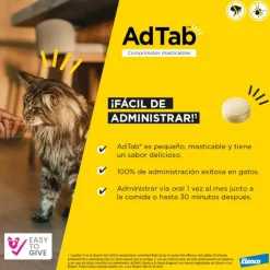 AdTab Comprimidos Masticables Antiparasitarios para gatos Clearance