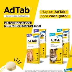 AdTab Comprimidos Masticables Antiparasitarios para gatos Clearance