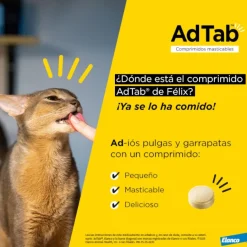 AdTab Comprimidos Masticables Antiparasitarios para gatos Clearance