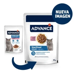 Advance Adult Sterilized Pavo en salsa sobre para gatos Hot