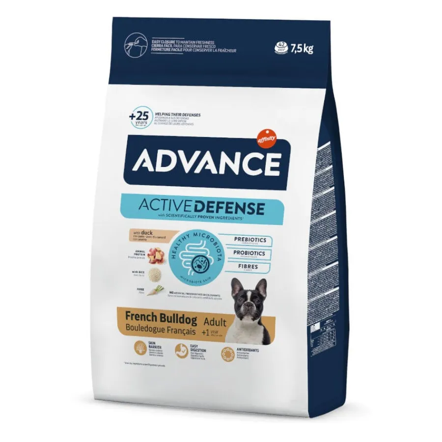 Advance Bulldog Francés Active Defense Pato y Arroz pienso para perros Outlet
