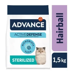 Advance Sterilized Hairball Pavo y Cebada pienso para gatos New