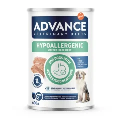 Advance Veterinary Diets Hypoalelergenic Limited Ingredient de Trucha Comida Húmeda para Perros New