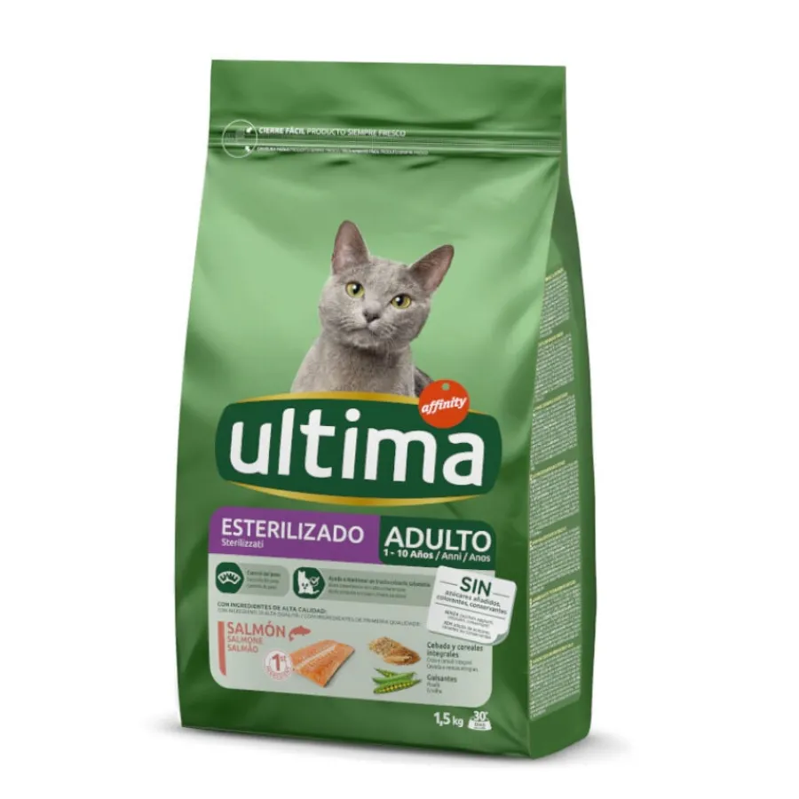 Ultima Affinity Adult Sterilized Salmón y Cebada pienso para gatos Best