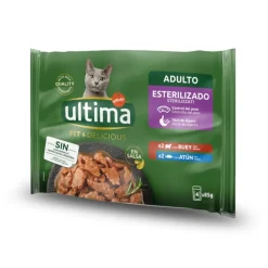 Ultima Affinity Fit & Delicious Buey y Atún Sobre en salsa para gatos - Multipack