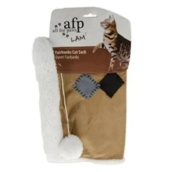 All For Paws Bolsa de cama para gatos borreguito gris y beige Discount