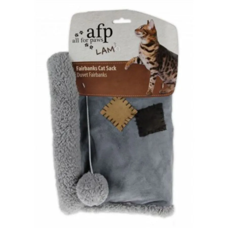 All For Paws Bolsa de cama para gatos borreguito gris y beige Discount