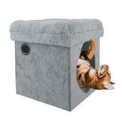 All For Paws Lamb 2 en 1 gris Cama para gatos