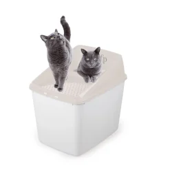 All For Paws No Mess Caja de Arenero Cubierto Beige para gatos Outlet