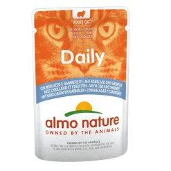 Almo Nature Adult Daily Menu Bacalao y Gambas sobre para gatos Hot