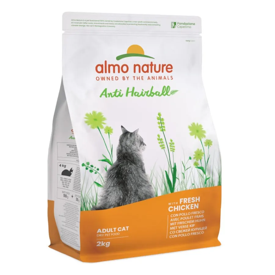Almo Nature Anti Hairball Pollo pienso para gatos Hot