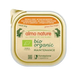 Almo Nature Bio Organic Maintenance Grain Free Pollo con Patatas tarrina para perros Outlet