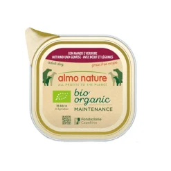 Almo Nature Bio Organic Maintenance Grain Free Carne y Verduras tarrina para perros New