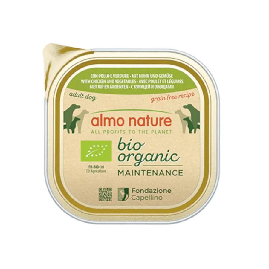 Almo Nature Bio Organic Maintenance Pollo y Verduras tarrina para perros New