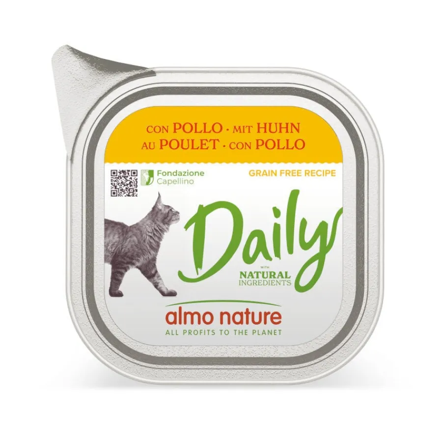 Almo Nature Daily Grain Free Pollo tarrina para gatos Clearance