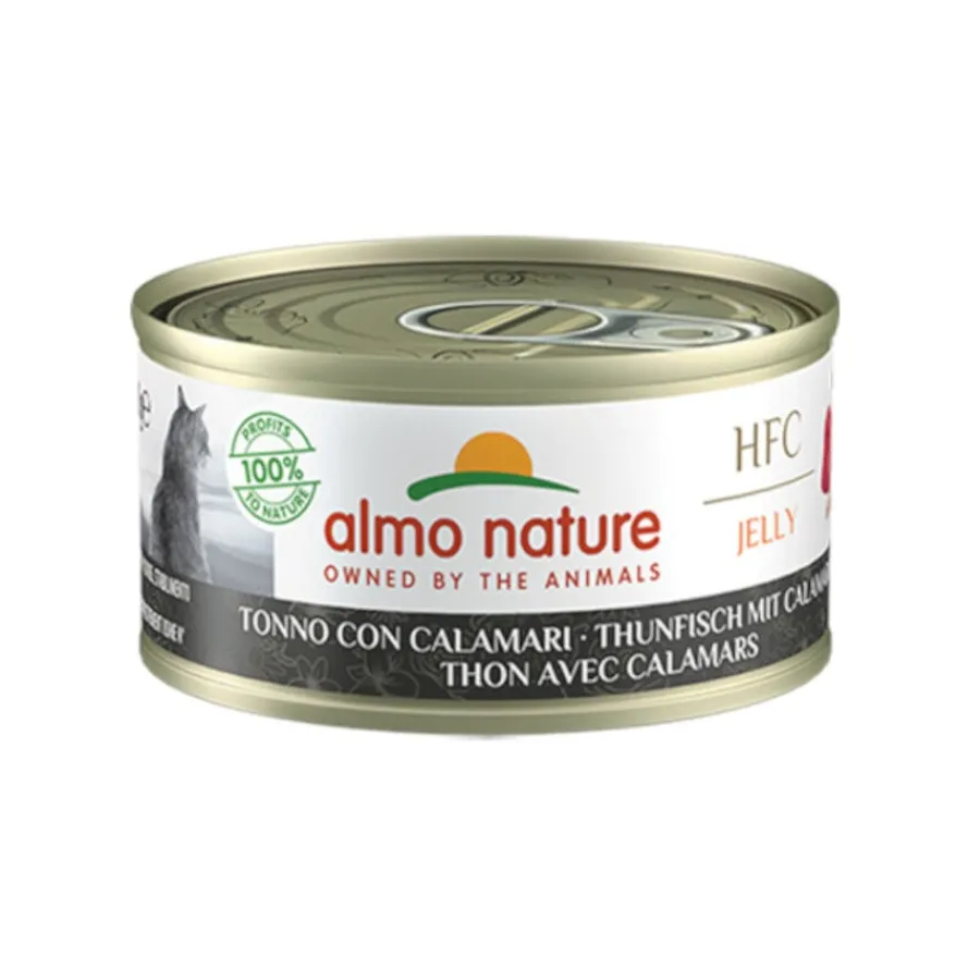 Almo Nature HFC Atún y Calamares en Gelatina lata para gatos Hot