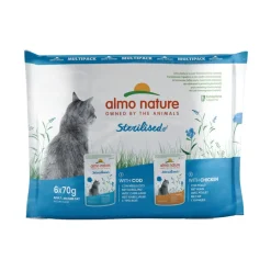 Almo Nature Sterilised Bacalao y Pollo sobre para gatos - Multipack Online