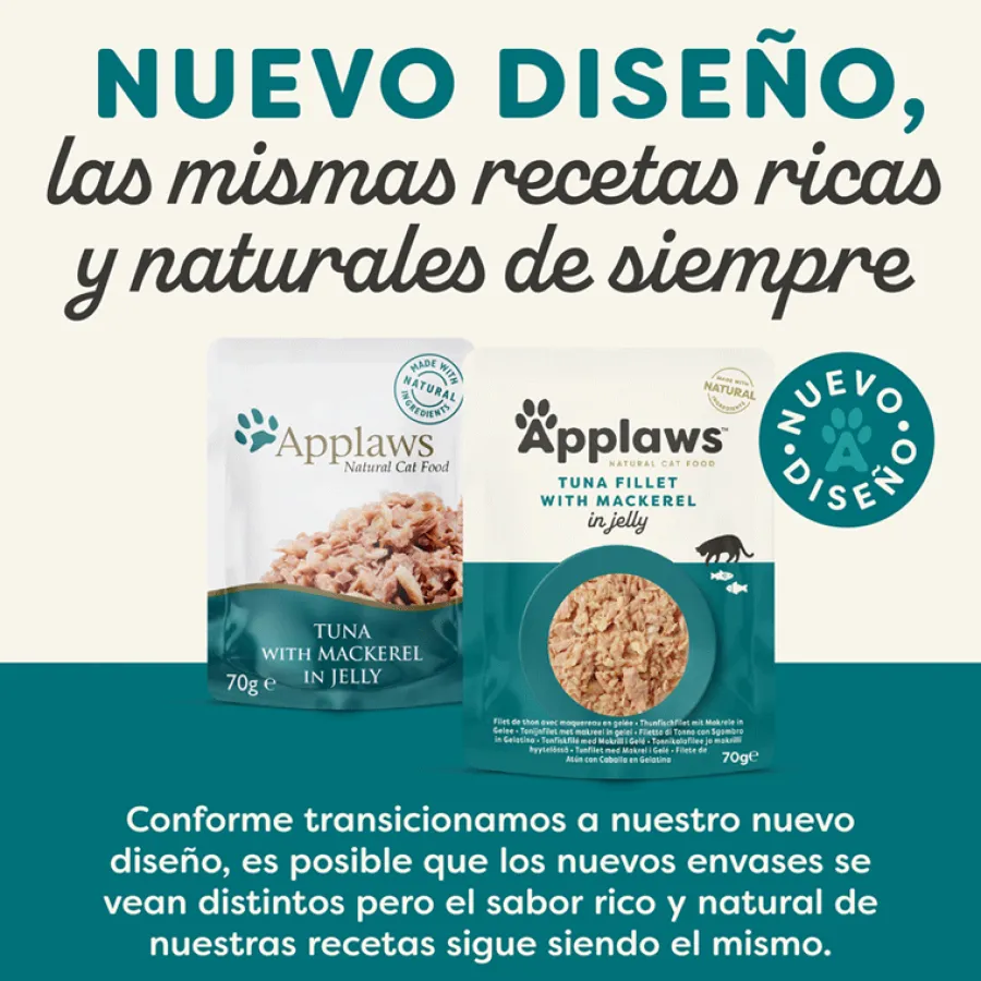 Applaws Atún y Caballa en gelatina sobre para gatos
