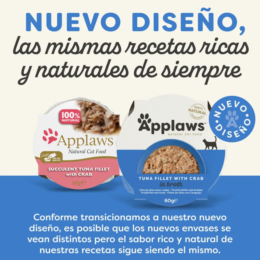 Applaws Atún y Cangrejo tarrina para gatos New