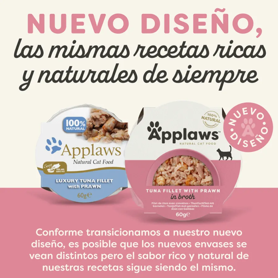Applaws Atún y Gambas tarrina para gatos New