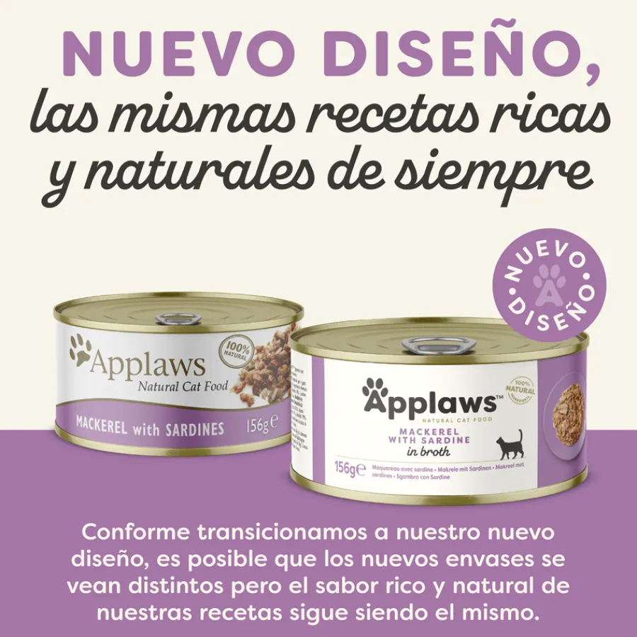 Applaws Caballa y Sardina lata para gatos Hot