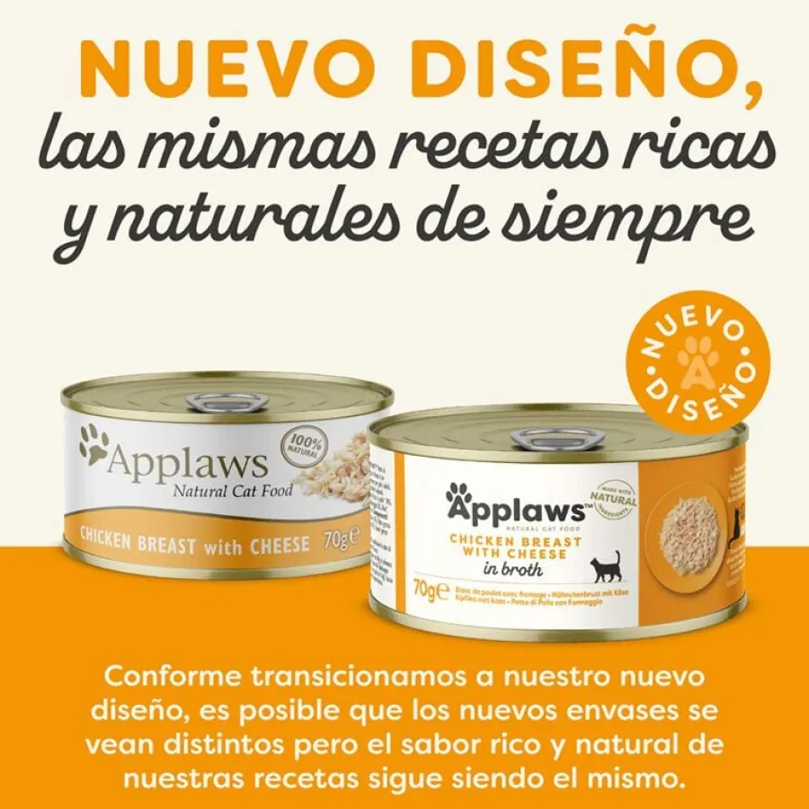 Applaws Pollo con Queso lata para gatos New
