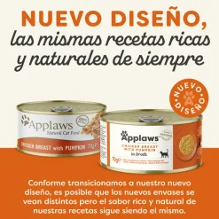 Applaws Pollo y Calabaza lata para gatos