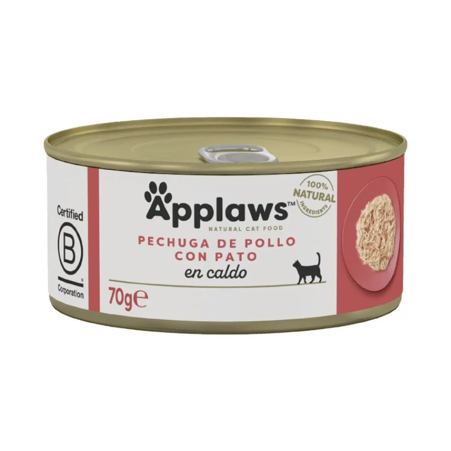 Applaws Pollo y Pato en caldo lata para gatos Discount