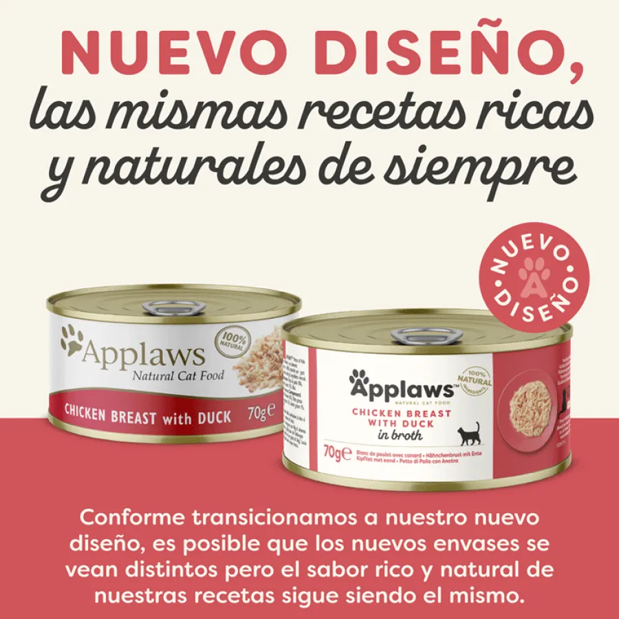 Applaws Pollo y Pato en caldo lata para gatos Discount