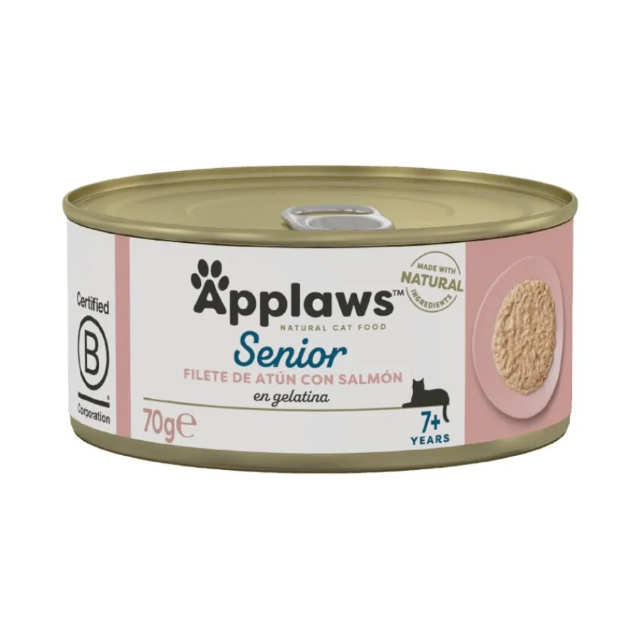 Applaws Senior Atún y Salmón lata en gelatina para gatos Online