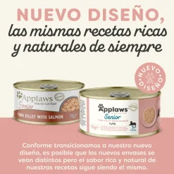 Applaws Senior Atún y Salmón lata en gelatina para gatos Online