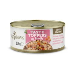 Applaws Taste Toppers Pollo con Jamón y Vegetales en Caldo lata para perros New