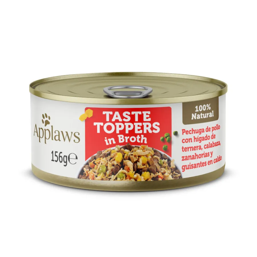 Applaws Taste Toppers Pollo con Hígado de Ternera y Vegetales en Caldo lata para perros