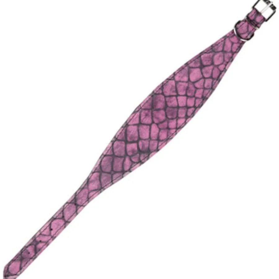 Arppe Collar de Cuero con Estampado Rosa para Galgos