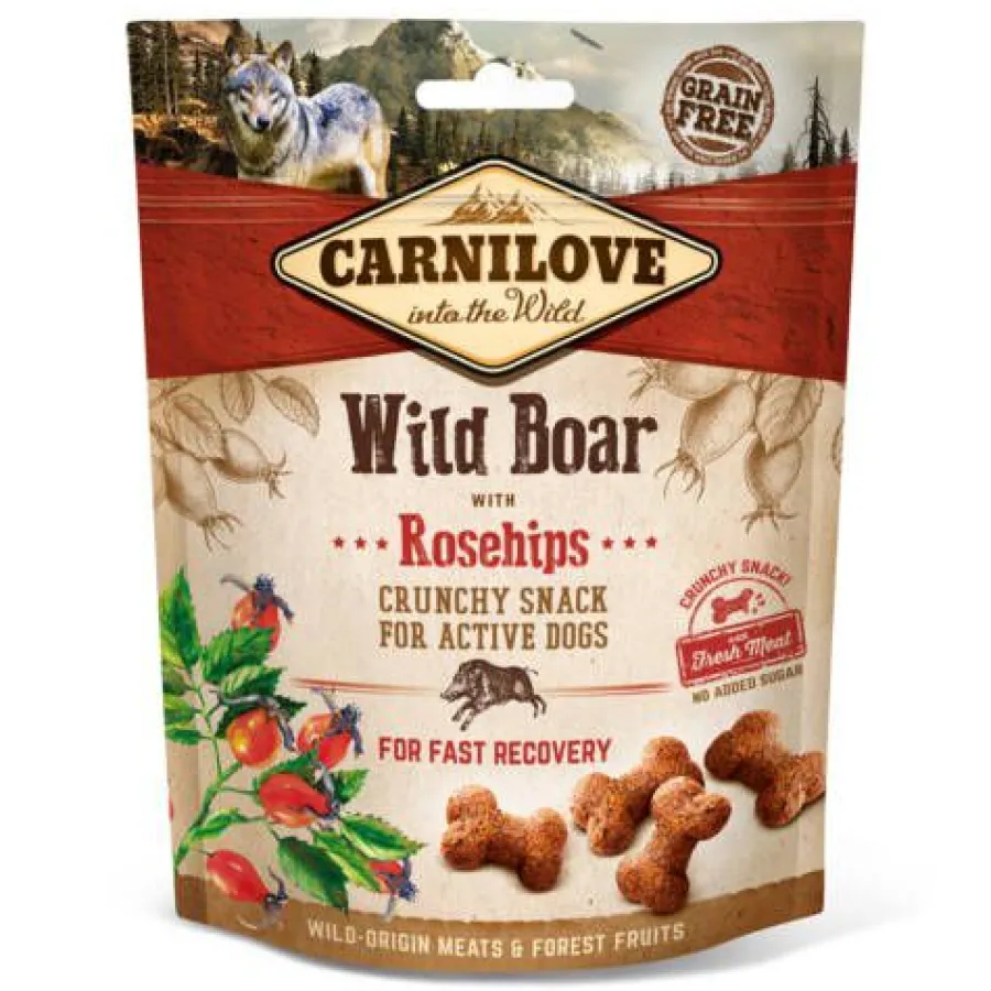 Carnilove Galletas Crunchy Jabalí y Rosa Mosqueta para perros Clearance