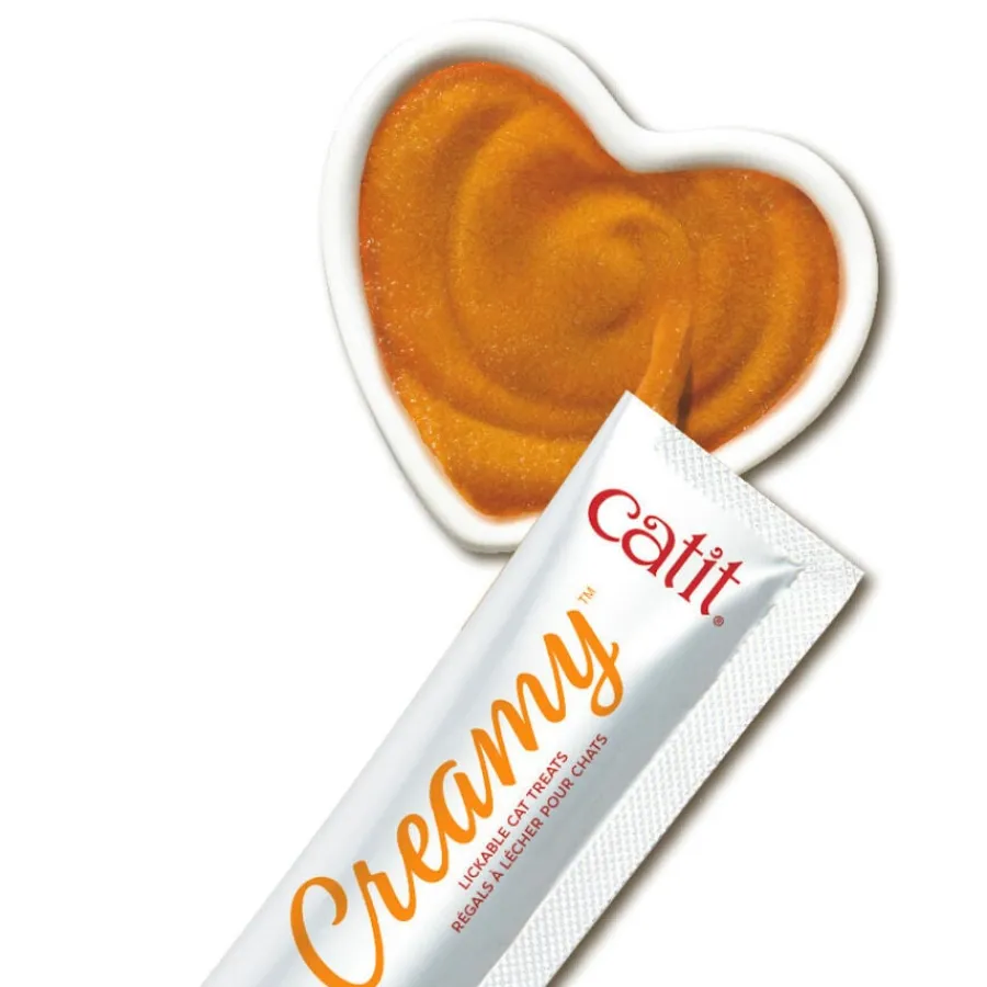 Catit Creamy Snack Líquido de Pollo, Cordero para gatos New