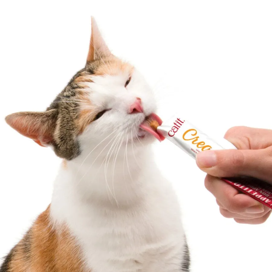 Catit Creamy Snack Líquido de Pollo, Cordero para gatos New