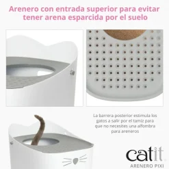 Catit Pixi Arenero Blanco para gatos New