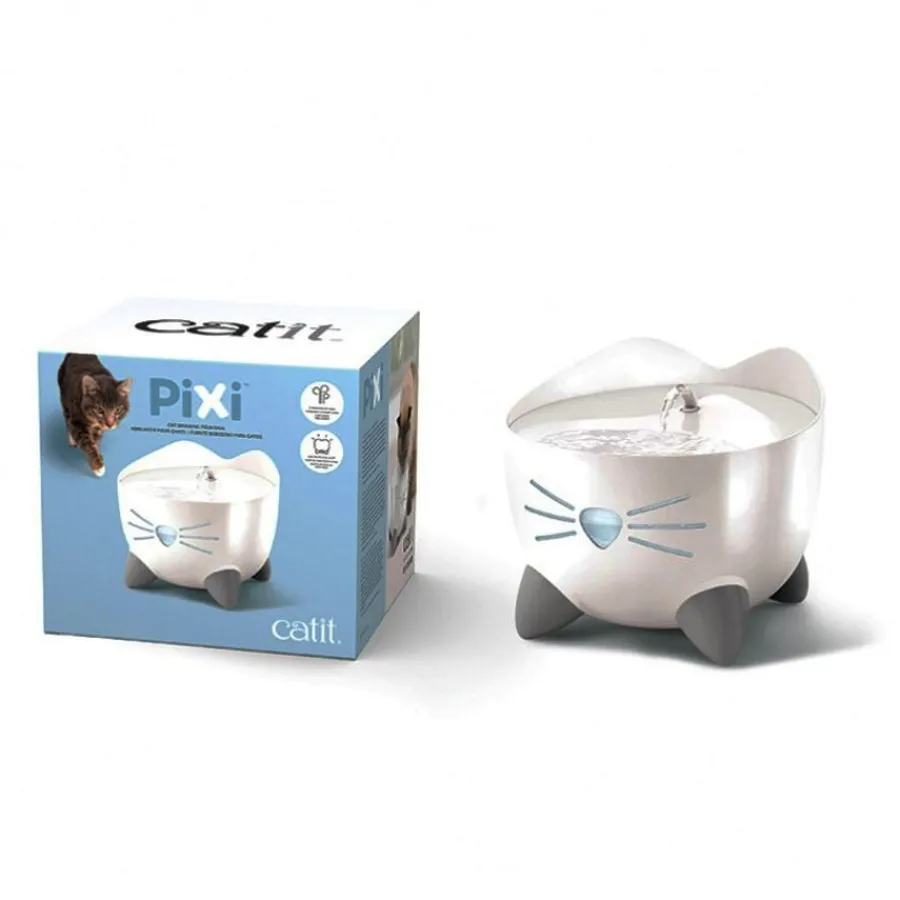 Catit PIXI Blanco Bebedero Fuente para gatos New