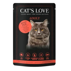 Cat's Love Adult Vacuno en Gelatina sobre para gatos Online