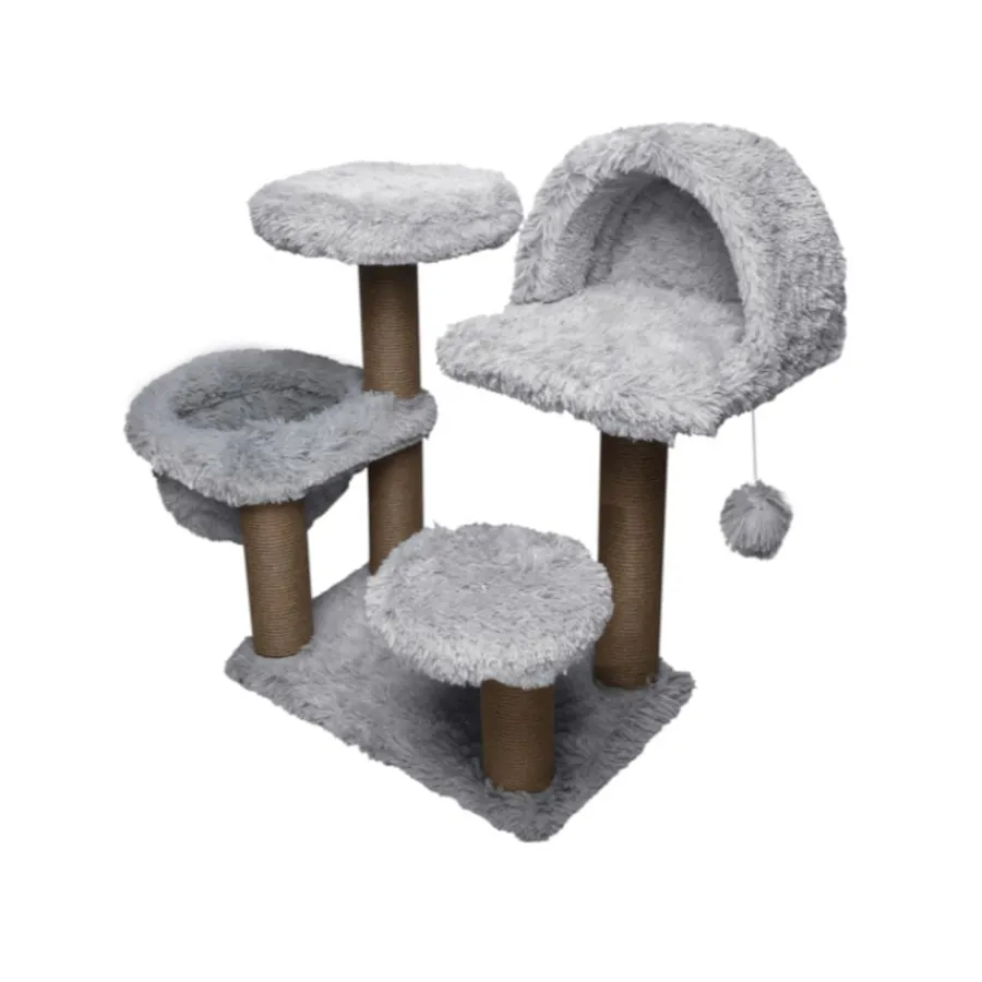 Catshion Katy Árbol Rascador con Cueva Gris Claro para gatos Online
