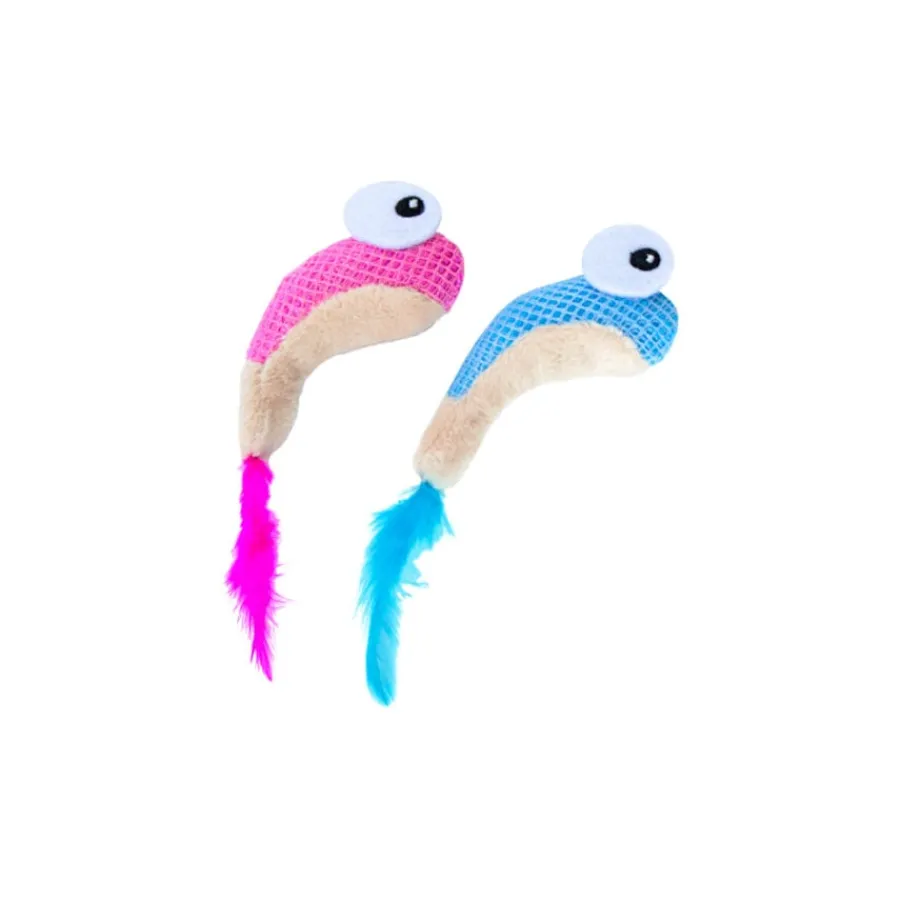 Catstages Dental Shrimpies Peluches con Plumas para gatos