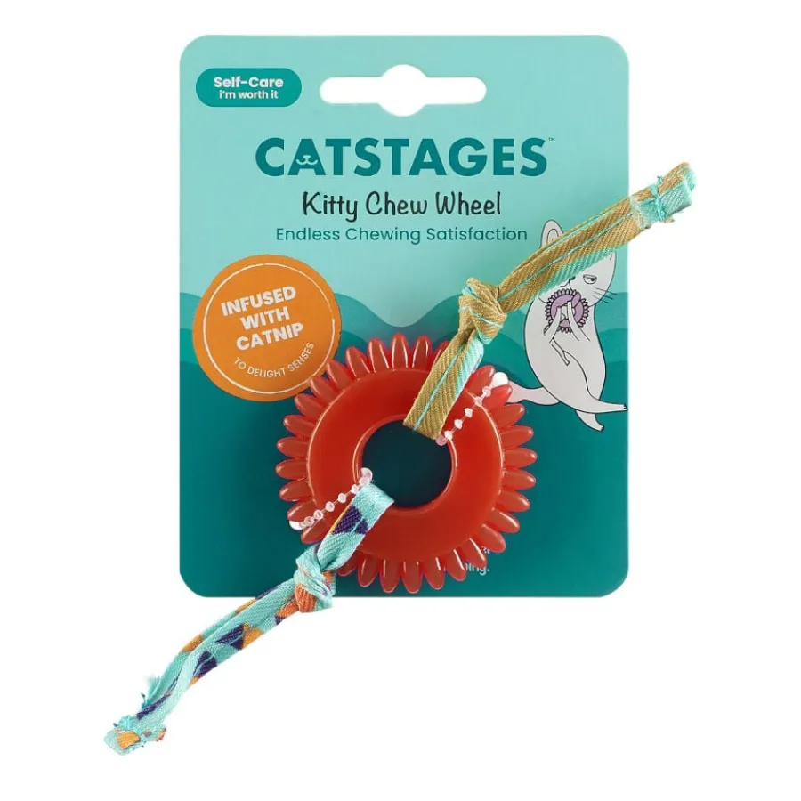 Catstages Kitty Chew Roja Rueda Mordedor para gatos Clearance