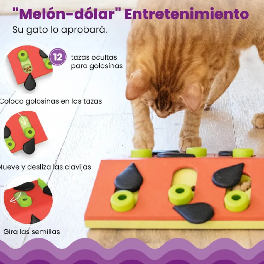 Catstages Nina Ottosson Puzzle & Play Melon Madness Juguete de Inteligencia para gatos Clearance