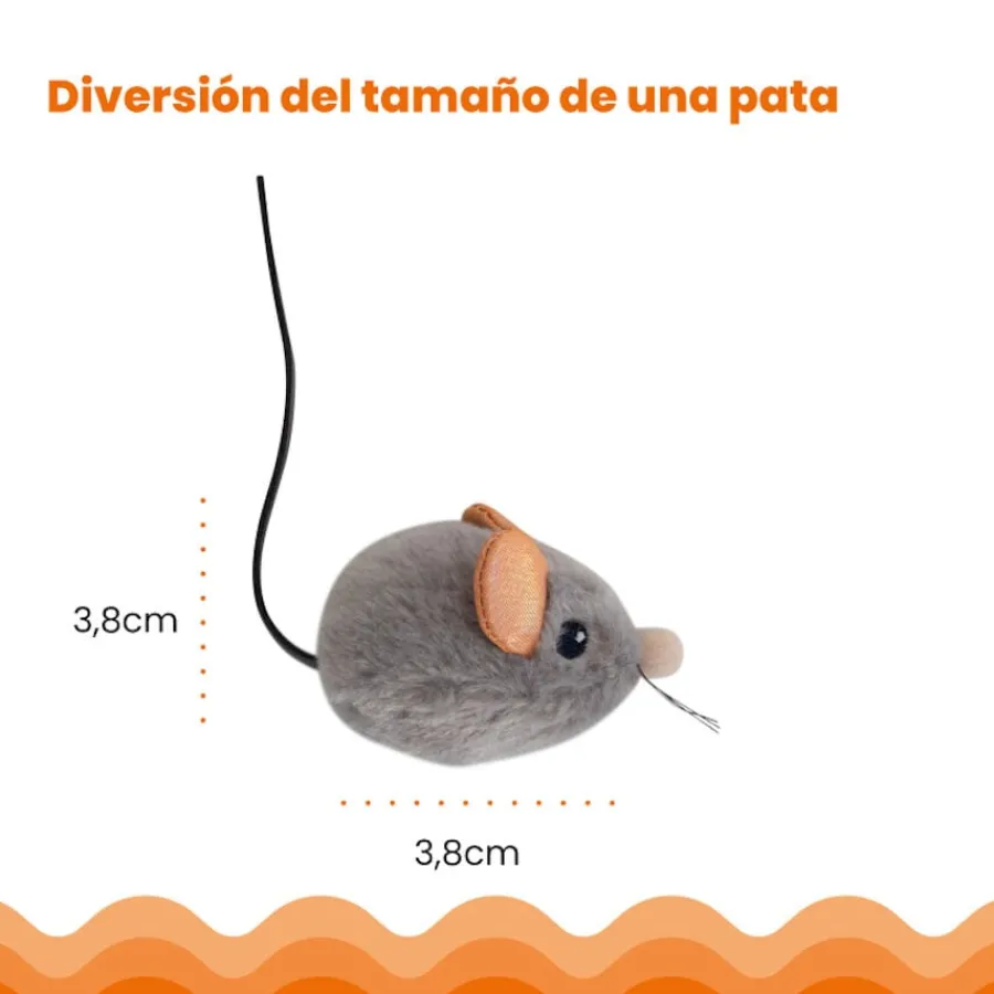Catstages Squeaky Squeaky Gris Ratón de Juguete con Catnip para gatos Sale