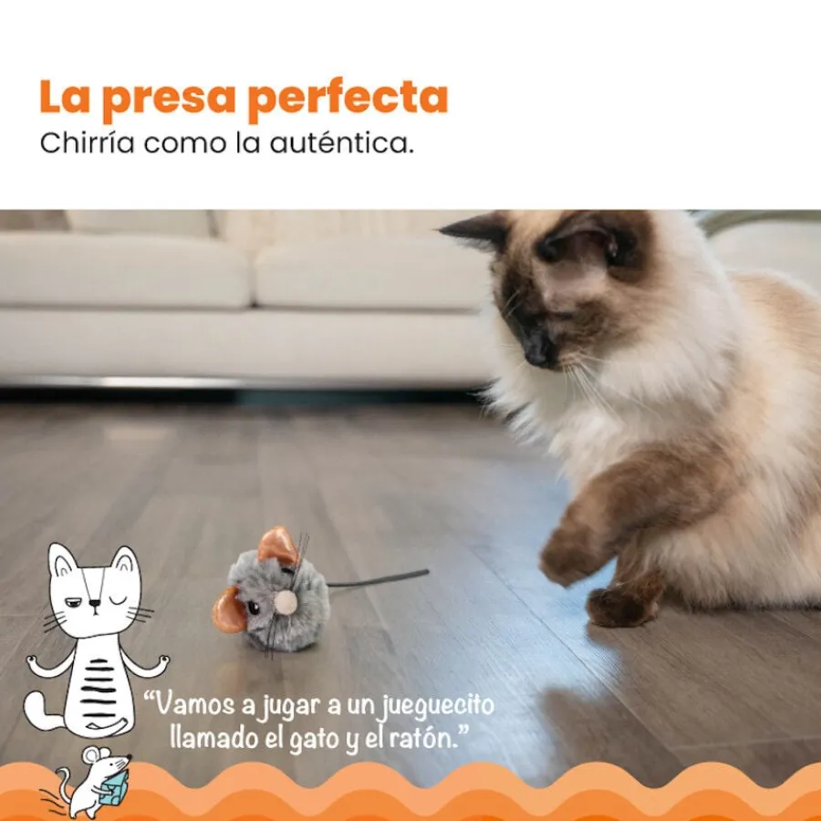 Catstages Squeaky Squeaky Gris Ratón de Juguete con Catnip para gatos Sale
