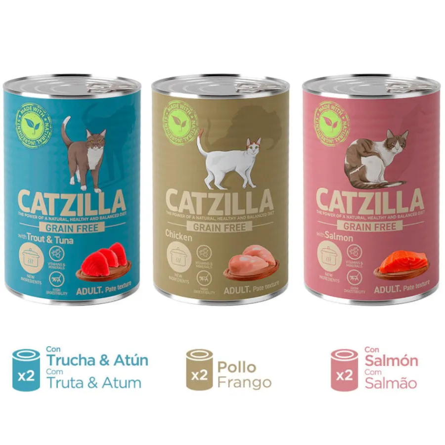 Catzilla Adult Grain Paté latas para gatos Discount