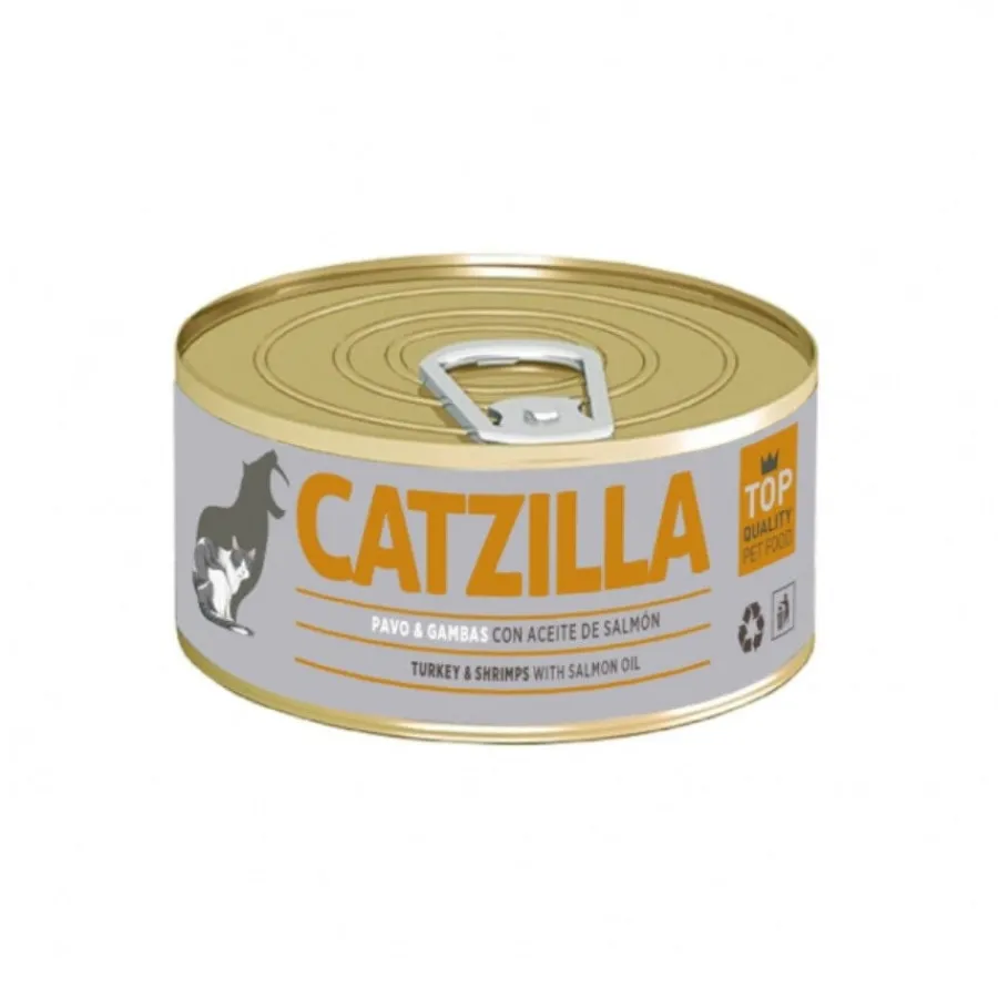Catzilla pavo y gambas lata para gatos Online